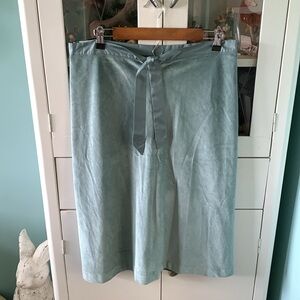 Banana Republic sz 14 velvety lined Elegant Bluish Green euc Midi Skirt